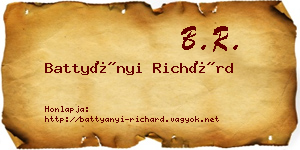 Battyányi Richárd névjegykártya