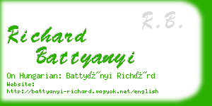 richard battyanyi business card